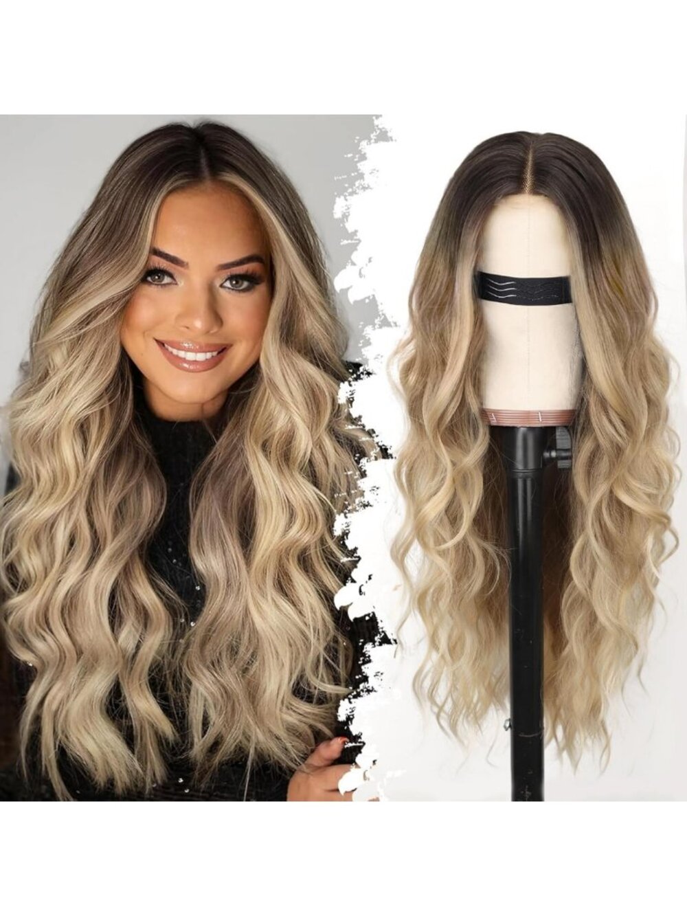 26-Inch Blonde Wavy Lace Wig | Glueless, Natural Hairline, Beginner Friendly